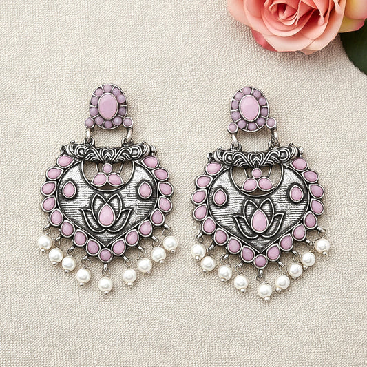 Phuljhadi prestine Dangler earrings (Baby Pink)