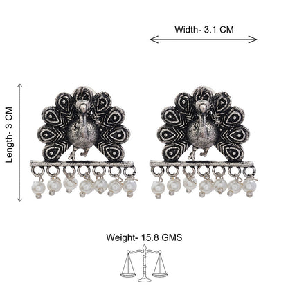 StylishKudi Oxidised Silver Earrings&Chandbali Earrings ComboSet for Women&girl