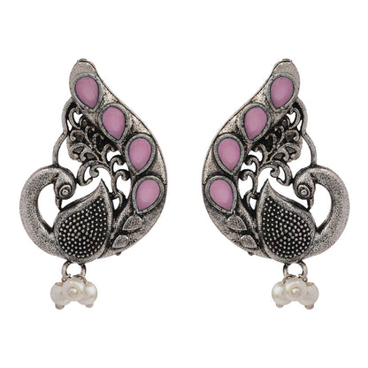 Ferocious Feathers stud earrings (Baby Pink)