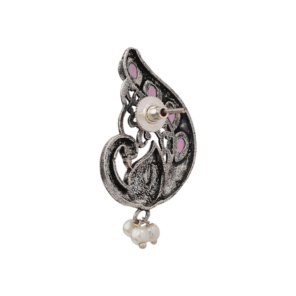 Ferocious Feathers stud earrings (Baby Pink)