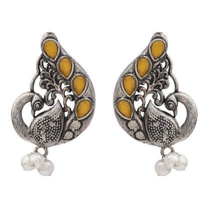Ferocious Feathers stud earrings (Yellow)
