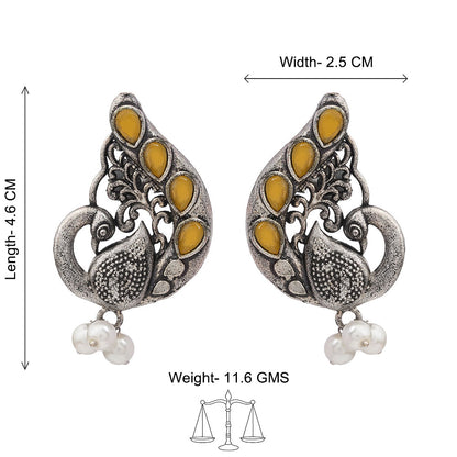 Ferocious Feathers stud earrings (Yellow)