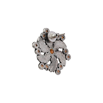 Aabroo sparkle stud earrings (Light Orange)