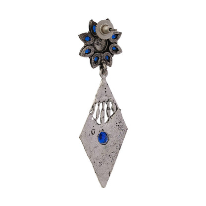 Kite delight stone studded dangler earrings (Blue)