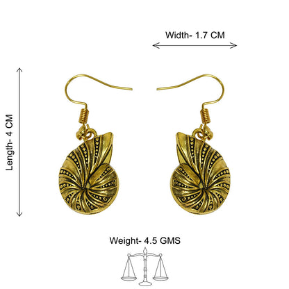 Carved Charm Dangler earrings (White) Conch Glow dangler earrings Combo set