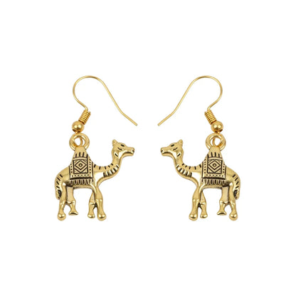Carved Charm Dangler earrings (White) Camel dangler earrings Combo set