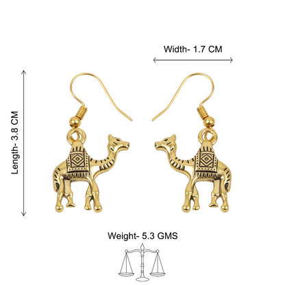 Carved Charm Dangler earrings (White) Camel dangler earrings Combo set