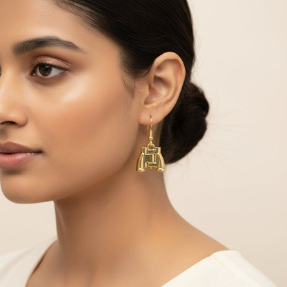 Carved Charm Dangler earrings (White) Eyeconic dangler earrings Combo set