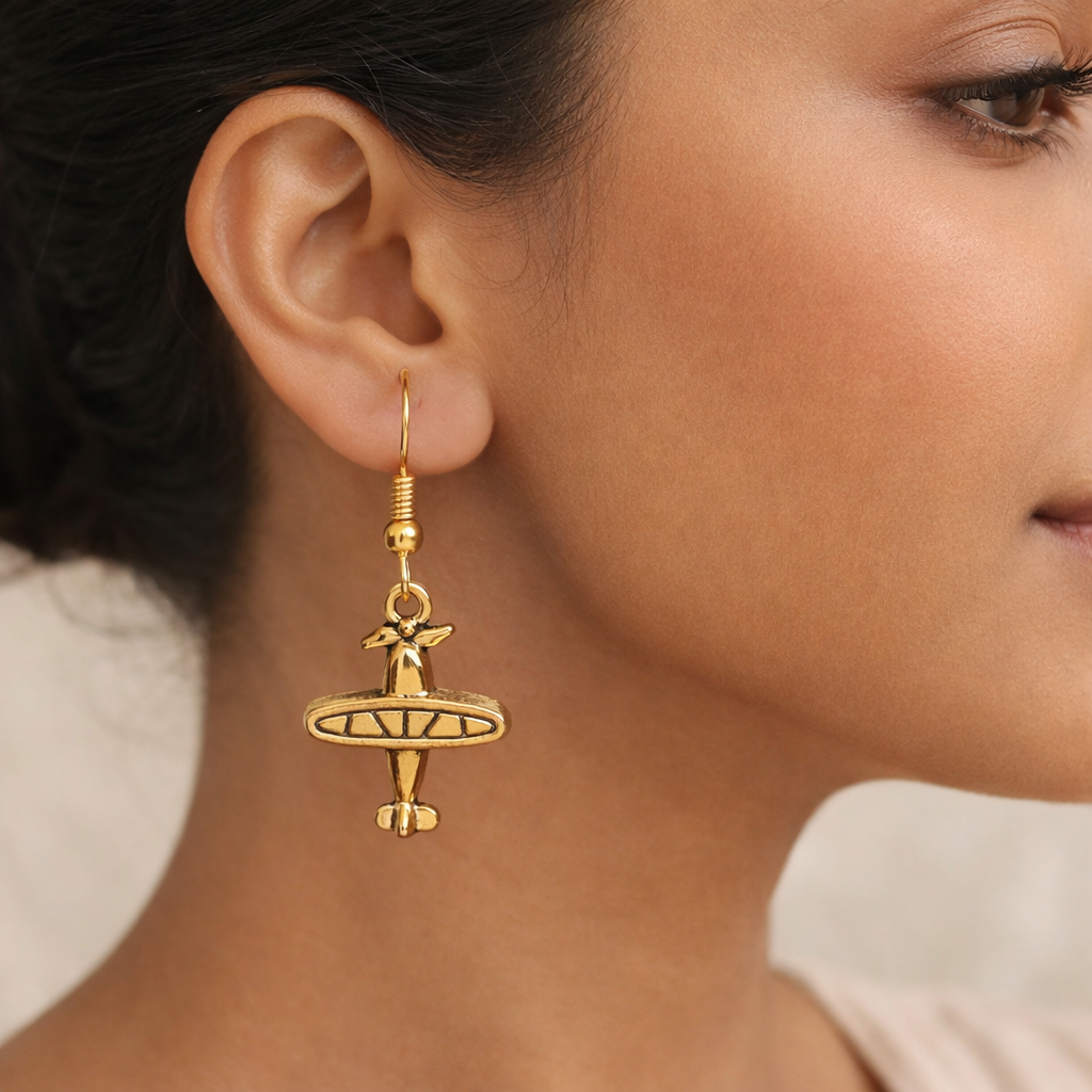 Royal Triple Bell Layered Jhumka Earring (Black) Cloud nine dangler earrings Combo set