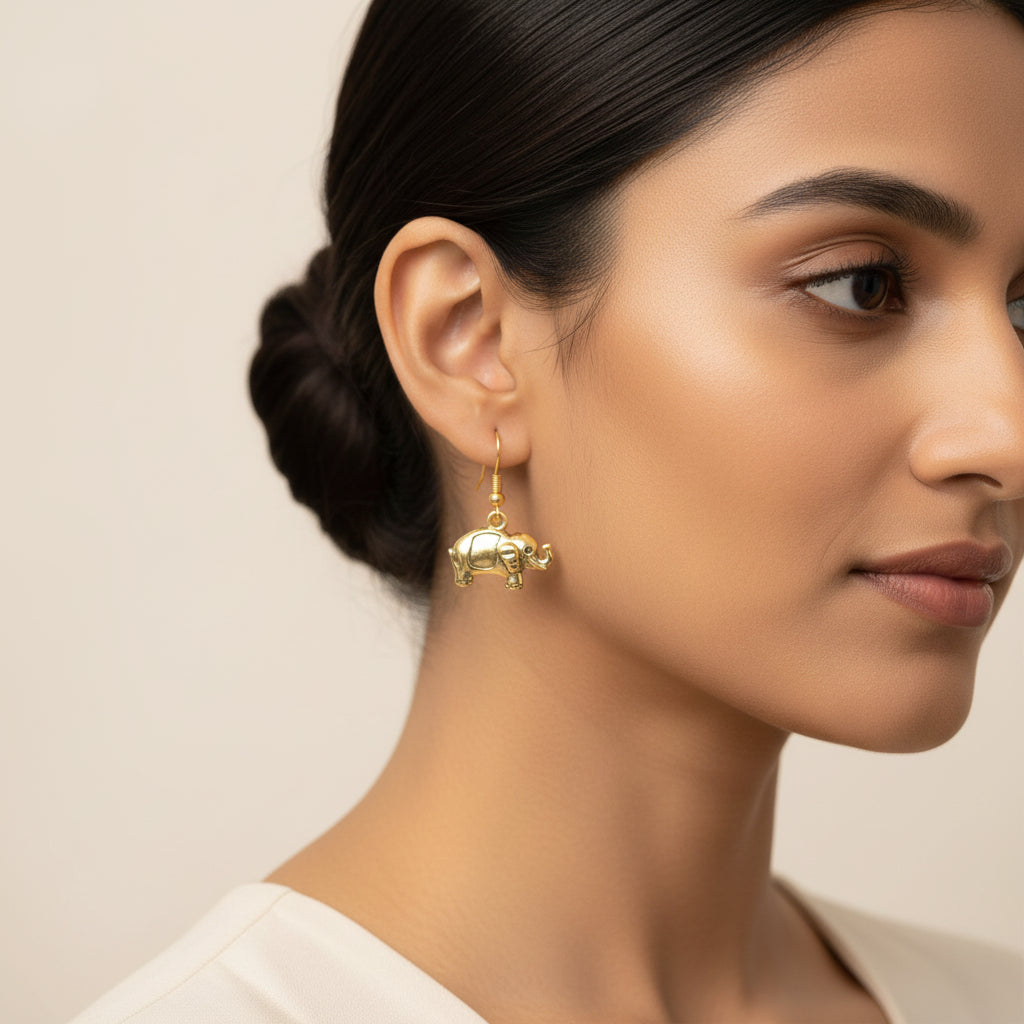 Carved Charm Dangler earrings &  Eleglam dangler earrings Combo set