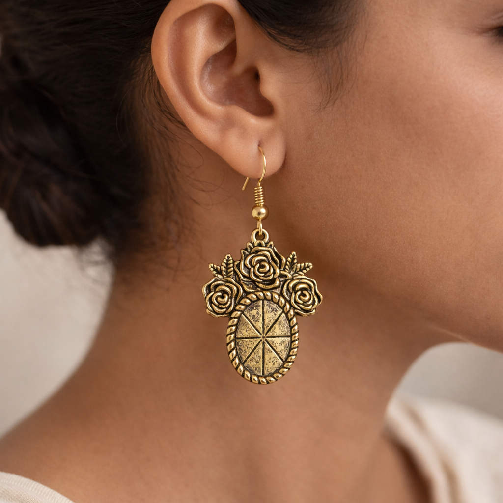 StylishKudi Oxidised Silver Drops & Danglers Earrings ComboSet for Women&girl