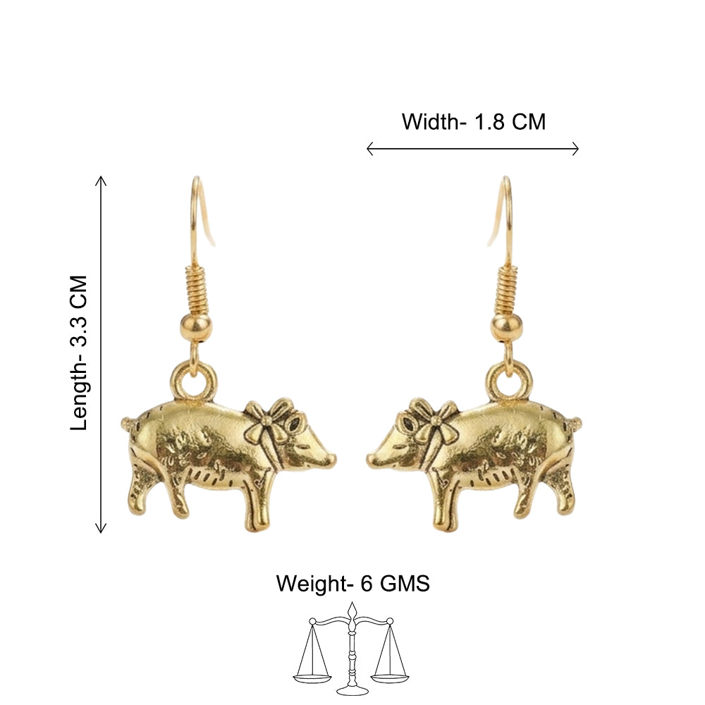 Royal Triple Bell Layered Jhumka Earring (Black) piggy dangler earrings Combo set
