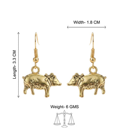 Royal Triple Bell Layered Jhumka Earring (Black) piggy dangler earrings Combo set