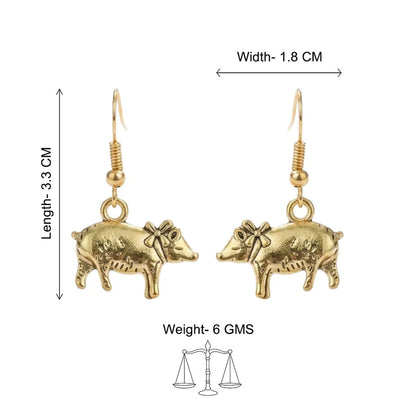 Kalash Kamal earring (Light Orange) piggy dangler earrings Combo set