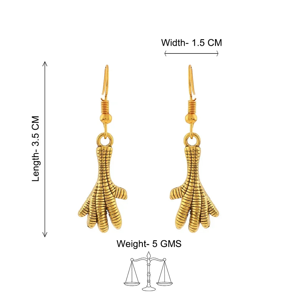 Peacock glow stone studded dangler & Talon twist dangler Combo set