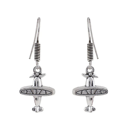 Royal Triple Bell Layered Jhumka Earring (Black) Skyward Grace dangler earrings (Silver) Combo set