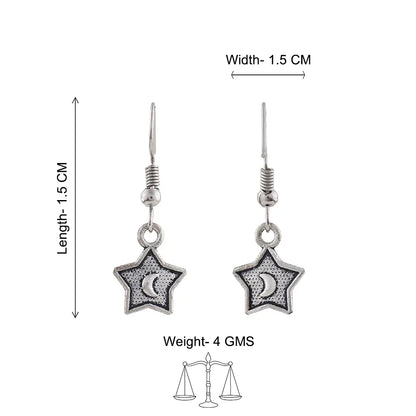 Kalash Kamal earring  You're a star dangler earrings (Silver) Combo set