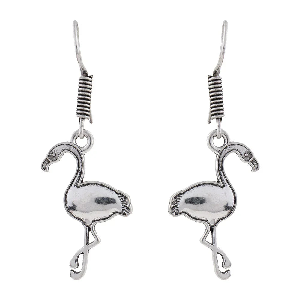 Carved Charm Dangler earrings (White) Tropical Elegance dangler earrings (Silver) Combo set