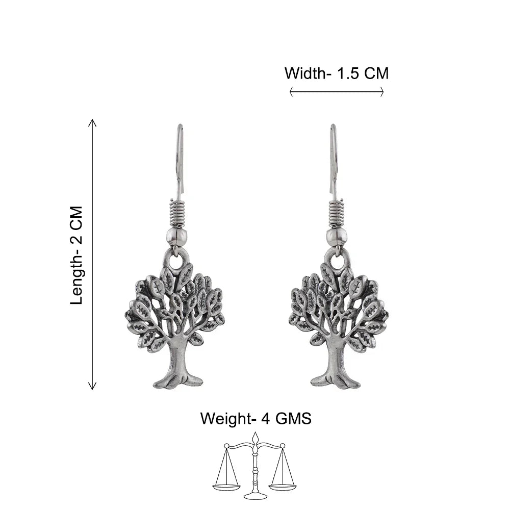 Kalash Kamal earring  Roots of elegance dangler earrings (Silver) Combo set