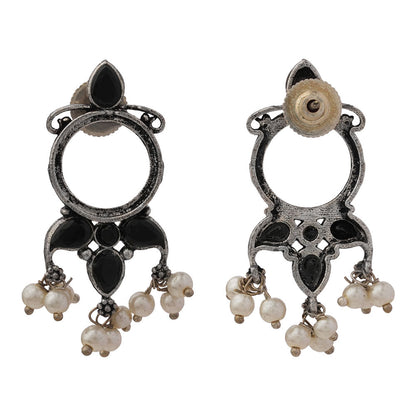 StylishKudi Oxidised Silver Jhumki&Stud Earring ComboSet for Women&girl