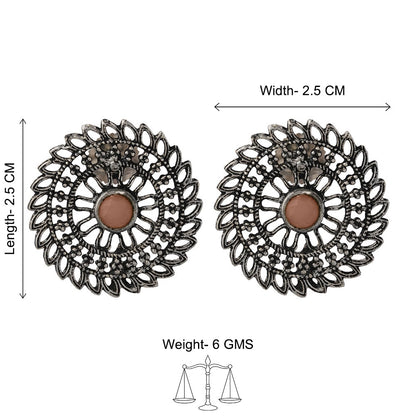 Charming Chakra stud earrings (Light Orange)