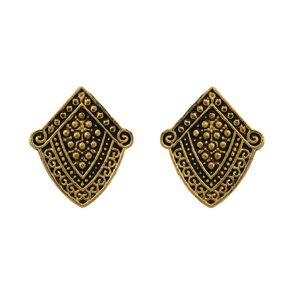 Golden guard stud oxidized stud earrings