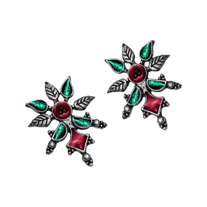 StylishKudi Oxidised Silver Earrings&Chandbali Earrings ComboSet for Women&girl