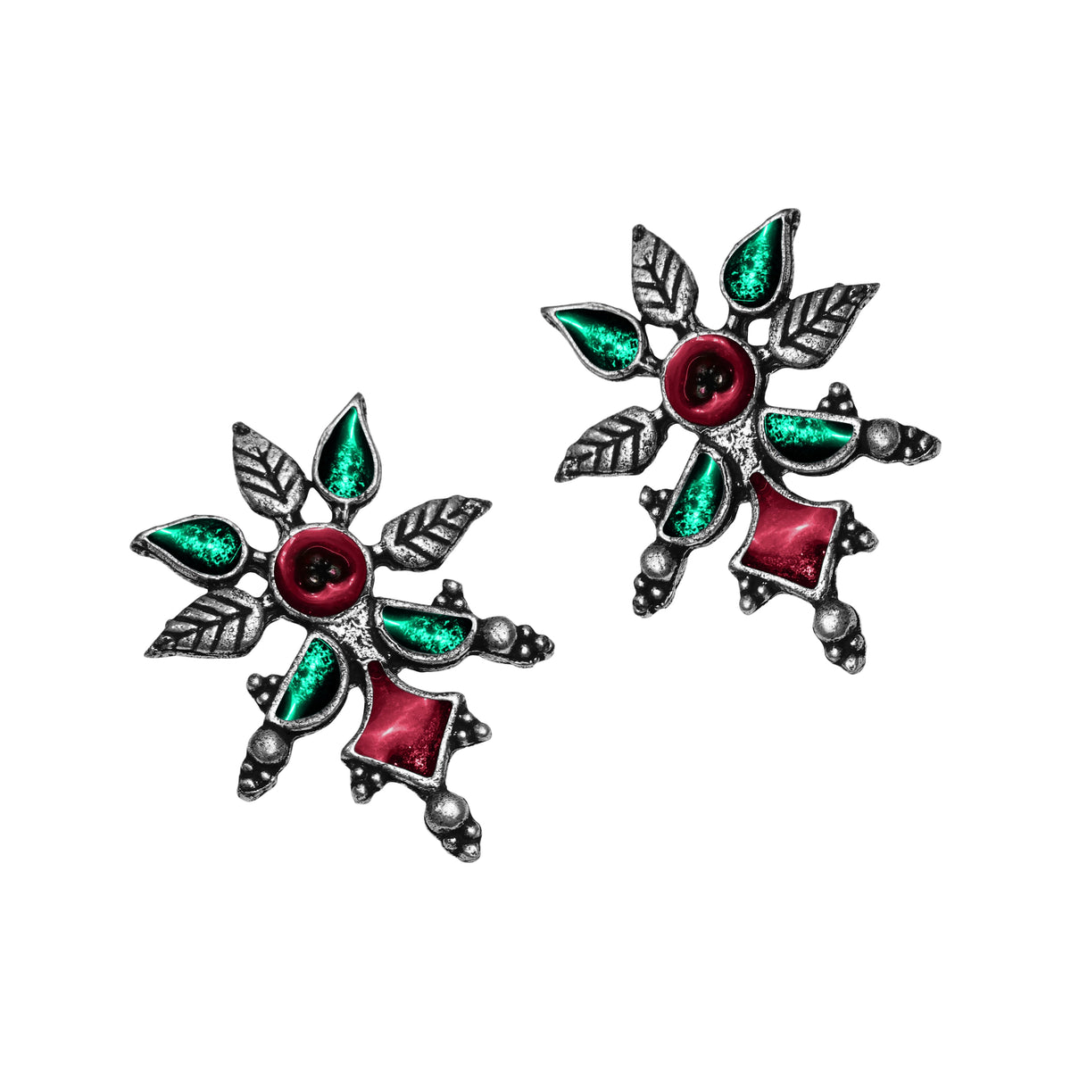 StylishKudi Oxidised Silver Jhumki&Stud Earring ComboSet for Women&girl