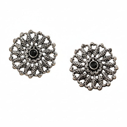 StylishKudi Oxidised Silver Jhumki&Stud Earring ComboSet for Women&girl