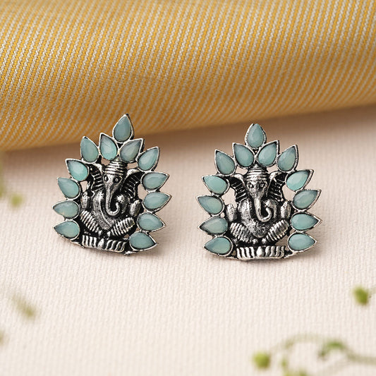 sacred shine stud earrings(Mint)