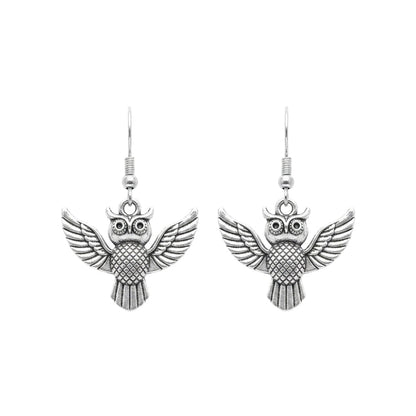 Flying Owl Drop Earring