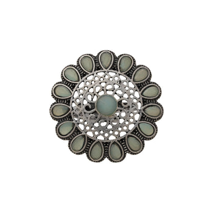 Bloomlet stone studded rings (Mint)