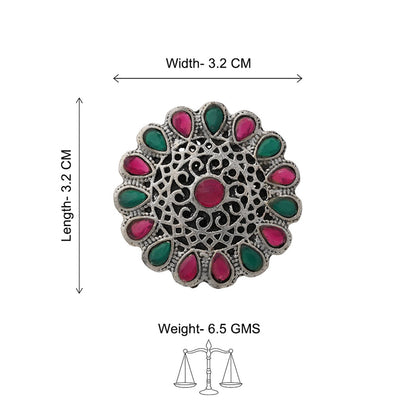 CrystaBud stone studded ring (Multicolored)