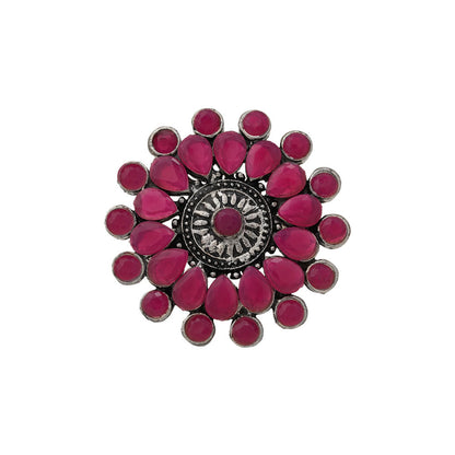 Dot&Dazzle stone studded ring (Red)