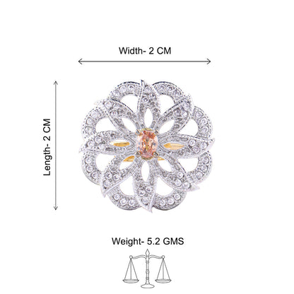 Crystal bloom zirconia rings
