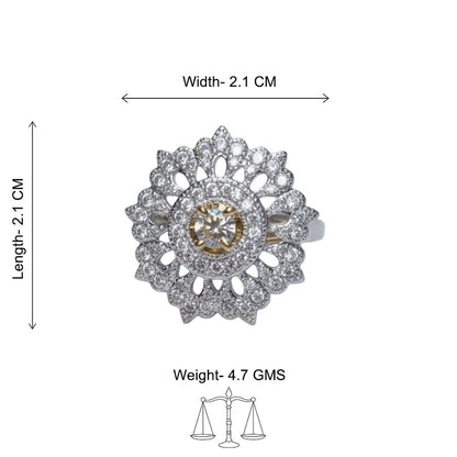 Flower chic zirconia rings