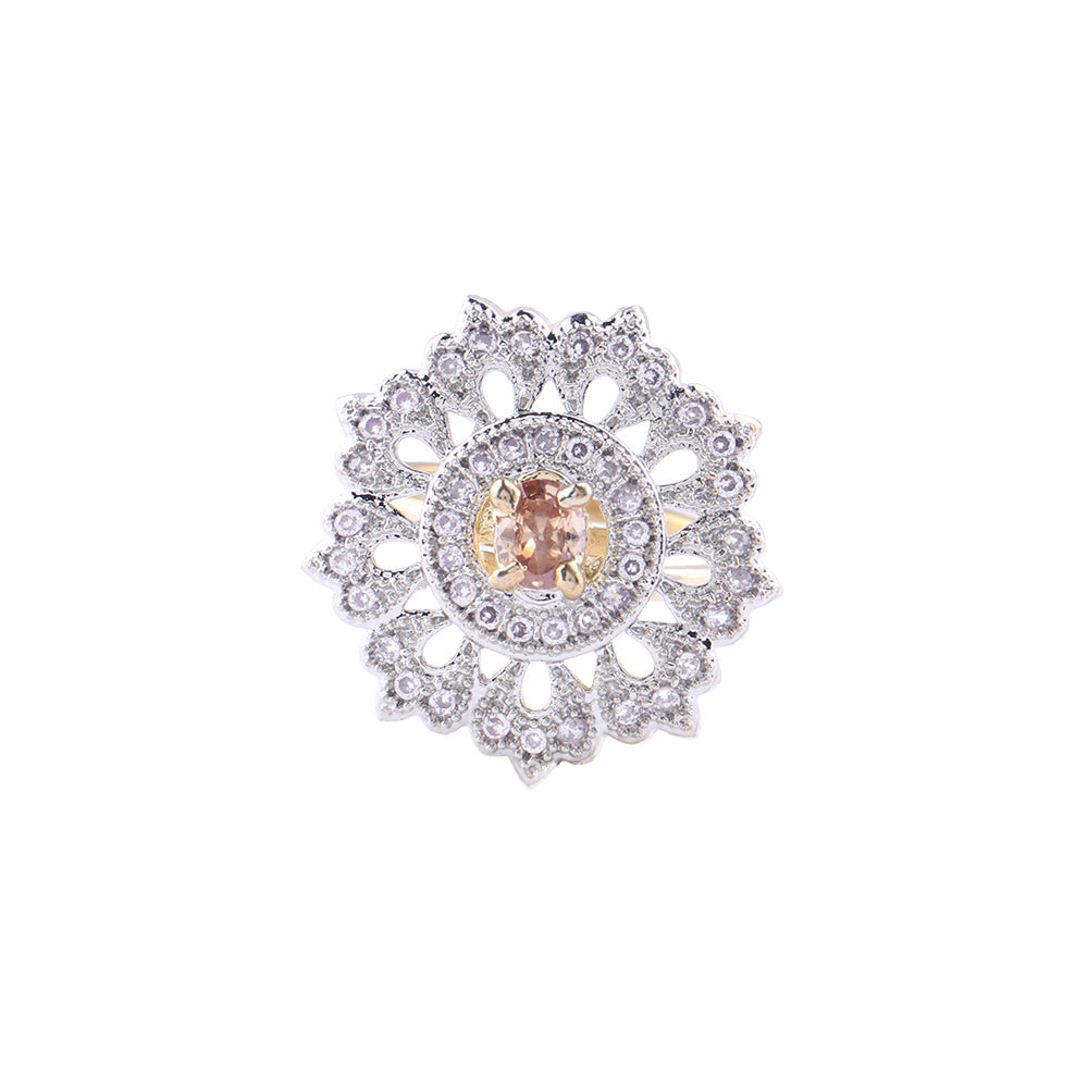 Flower chic zirconia rings