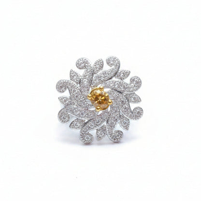 Twirl swirl zirconia rings