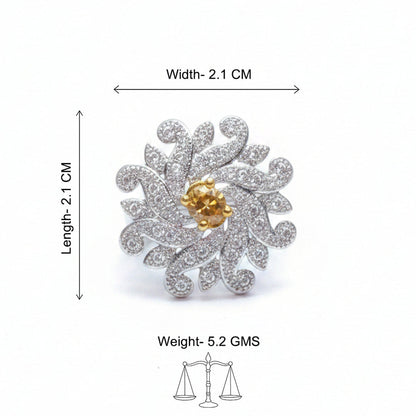 Twirl swirl zirconia rings