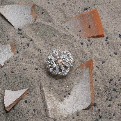 Urban Bloom stone studded zirconia rings