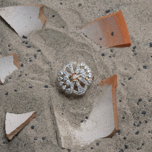 Urban Bloom stone studded zirconia rings
