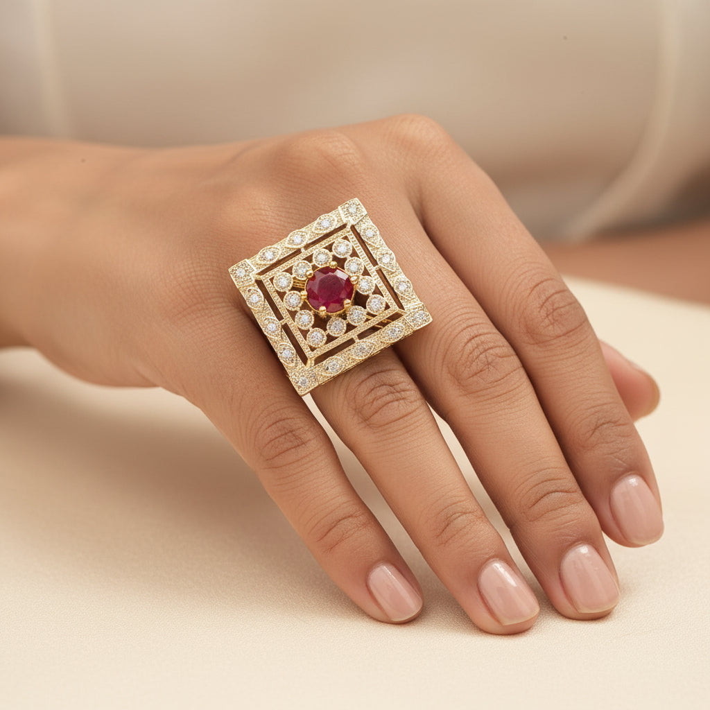 Zirconia Adjustable Ring