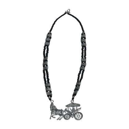 Royal ride statement pendant neckpiece (Black)