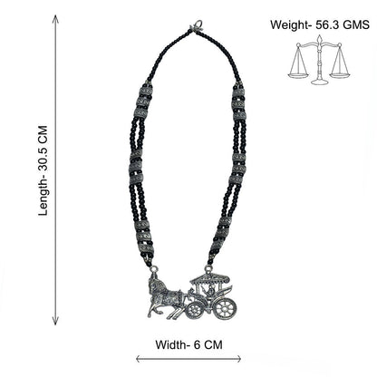 Royal ride statement pendant neckpiece (Black)