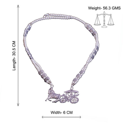 Royal ride statement pendant neckpiece (White)