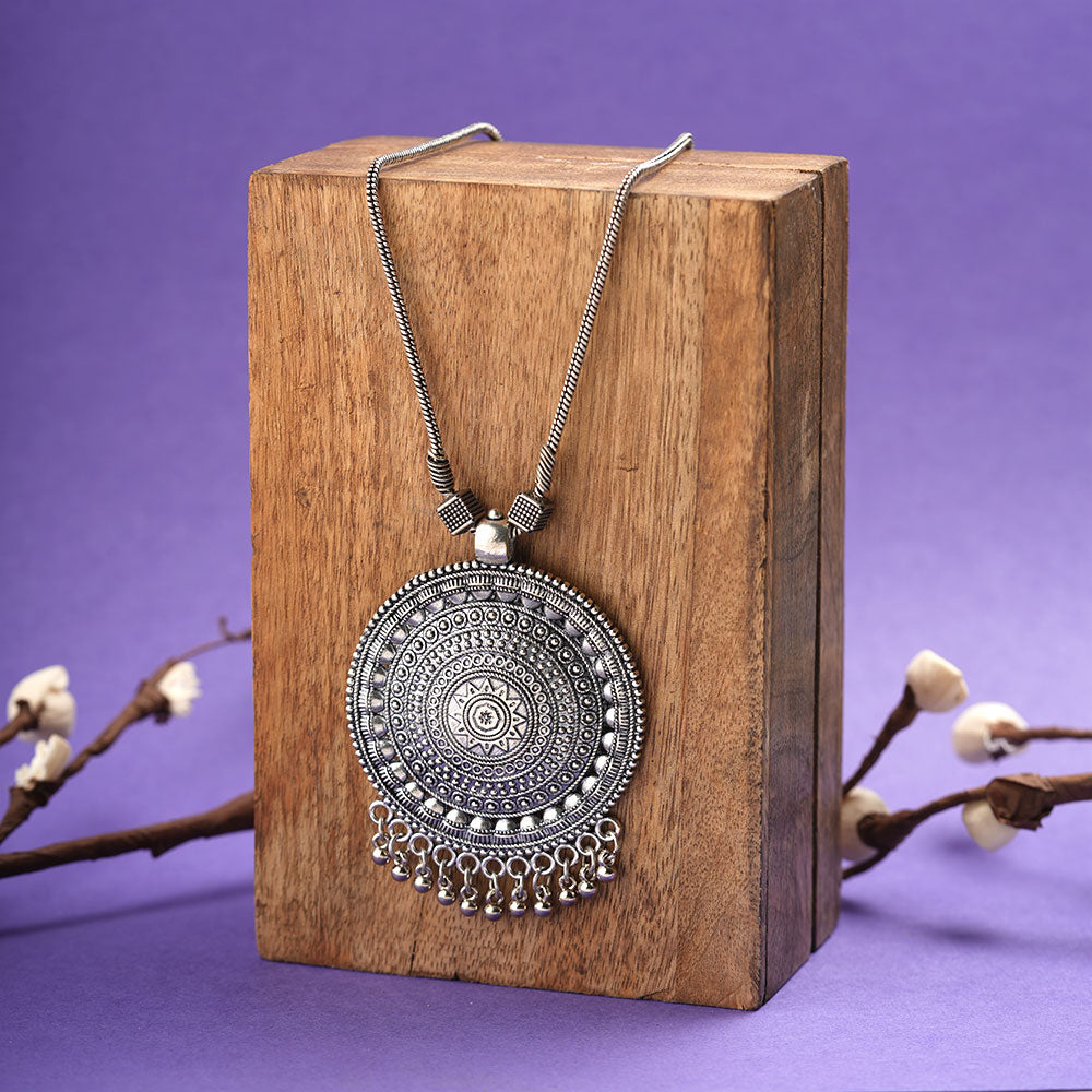 Royal Chakra ghunghroo Chain neckpiece (Silver)