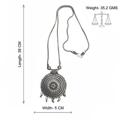 Ethereal carved chakra chain neckpiece (Silver)