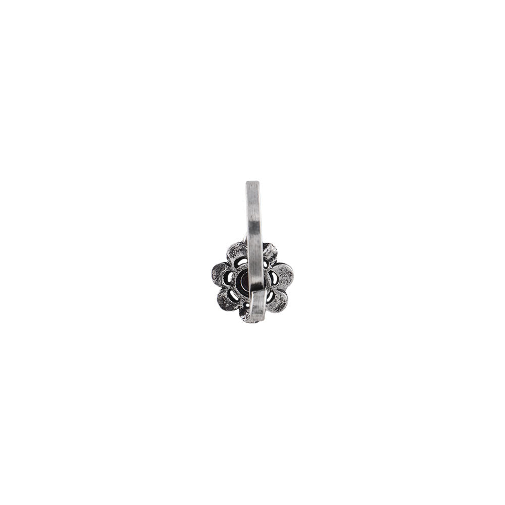 Dainty blossom oxidised nosepin (Baby Pink)