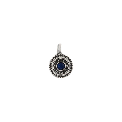 Radiant round oxidised nosepin (Blue)