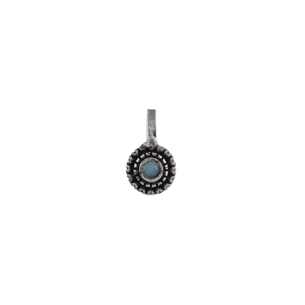 Twinkle dot stone studded nosepin (Mint)